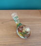 Resin Floral Bird Figurine, Yellow Dried Flowers, Handmade Ornament, Bird Lover  - Image 2