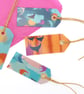 4 pack free bird colourful gift tags, swing tags