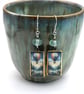 hot air balloon ceramic earrings