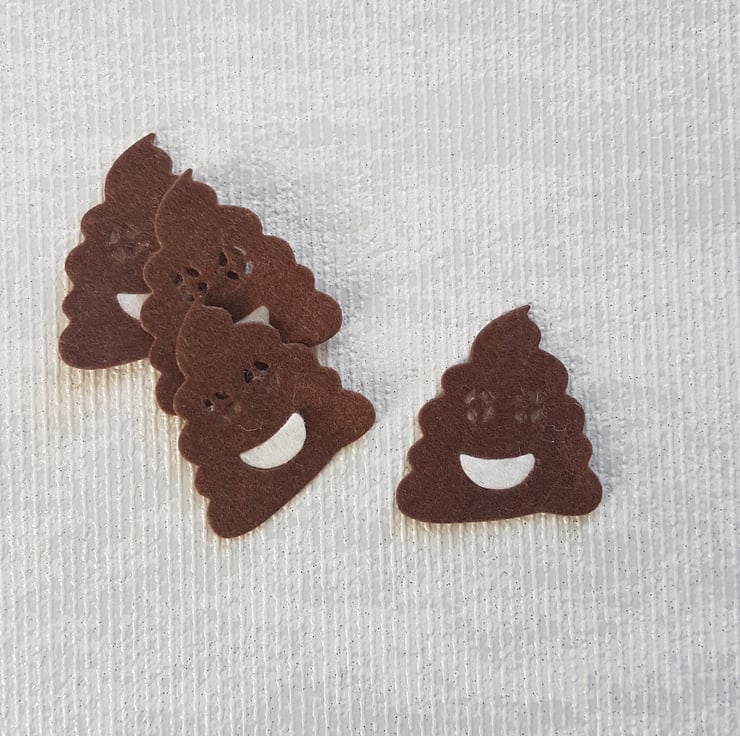 Felt Poop Emoji, Die cut felt poop, Pile of poo... - Folksy