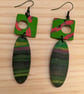 Two tiered geometric earrings dusky skies  - Image 3
