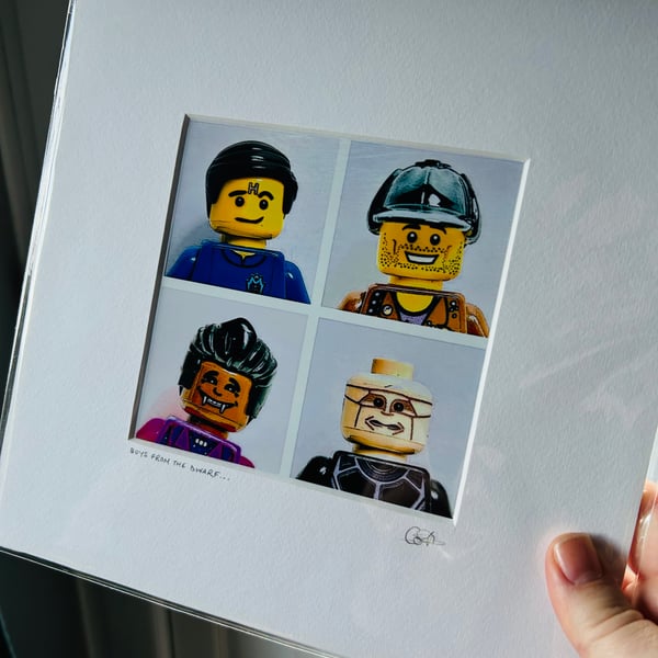 RED DWARF - Lego photo print - mounted and ready to frame