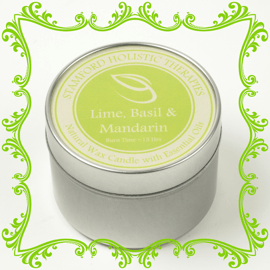 Lime Basil & Mandarin Aromatherapy Tin Candle