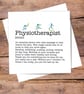 Physiotherapist Definition Personalised Card - Birthday, Thank you - Image 2