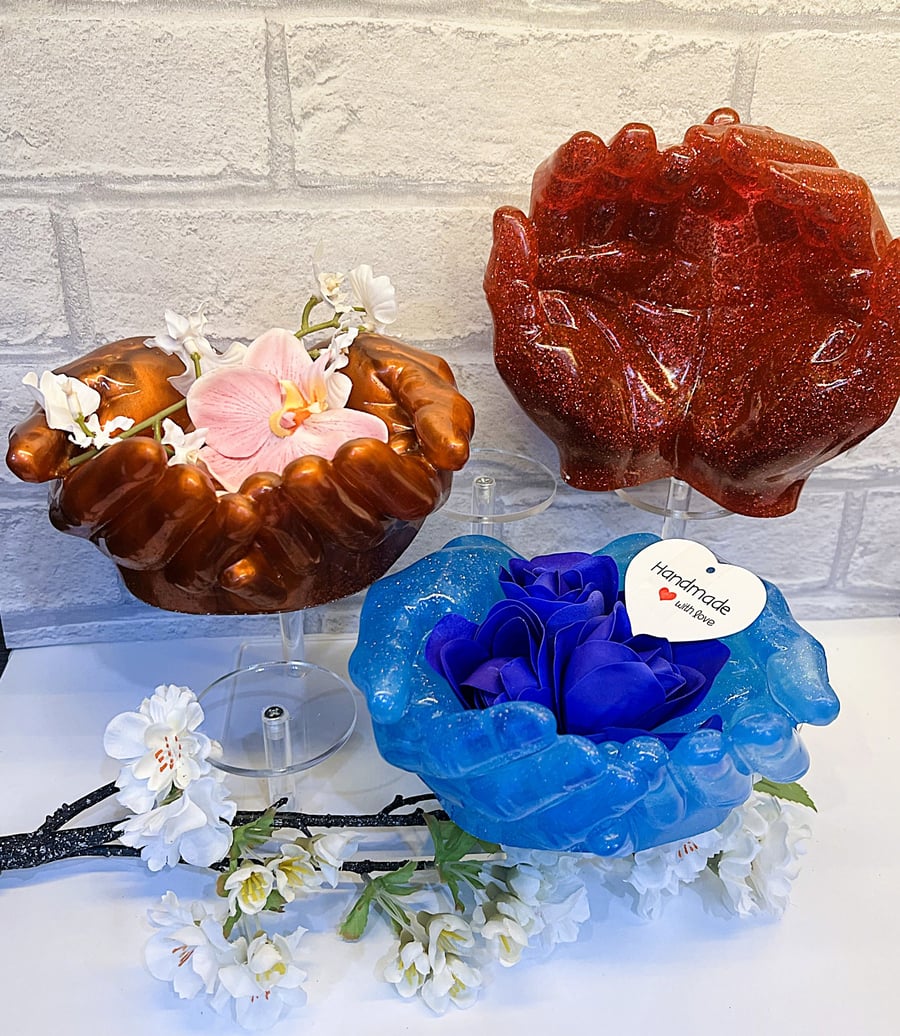 Cupped Hands Bowl. Various Colours Available In "Choose Options"