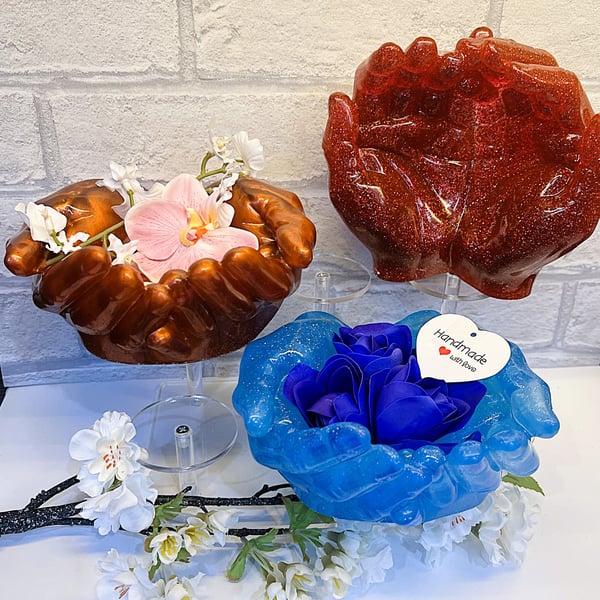 Cupped Hands Bowl. Various Colours Available In "Choose Options"