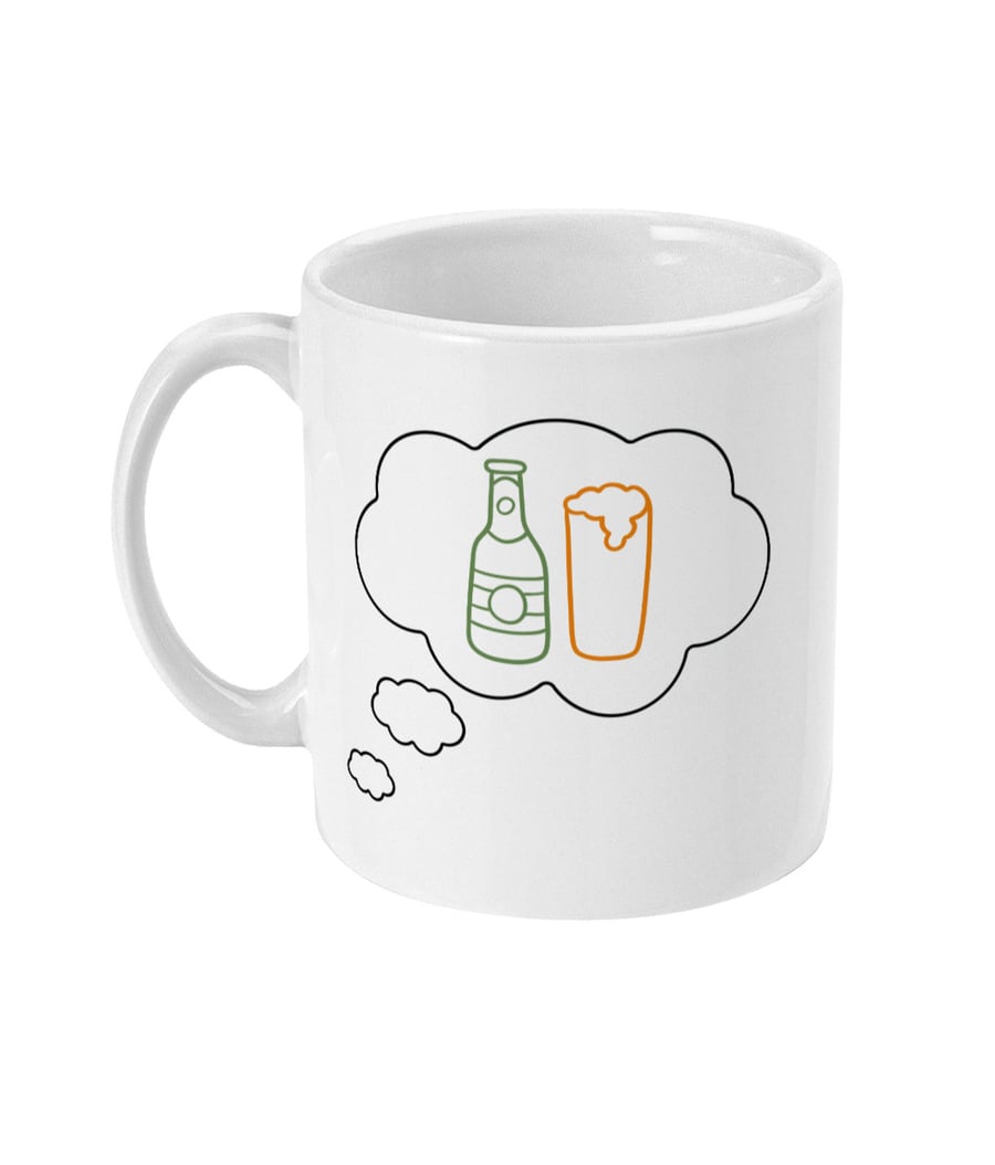 ceramic beer mug gift for beer drinker or beer maker