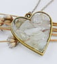 Bowenite Heart Brass plated Worry Stone Necklace - Free Postage - Image 7