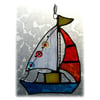 Reserved for Sally - Boat Suncatcher Stained Glass Sailboat Yacht 
