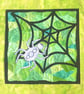 Spider Web Halloween Pattern Art Quilt Panel