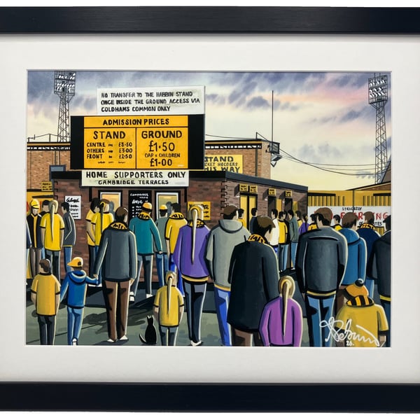 Cambridge. Framed & Unframed Art Print, Utd Football Club FC, Abbey Stadium Gift