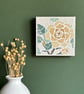 Mosaic Floral Art - Rose Mosaic Wall Plaque in Yellows - Image 3