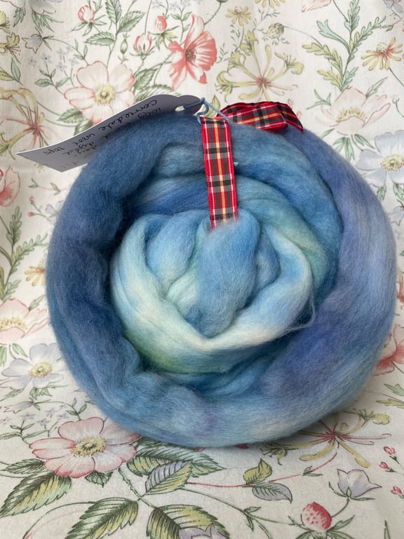 Dyed wool tops roving for spinning - 100g
