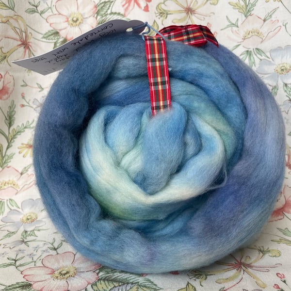 Dyed wool tops roving for spinning - 100g