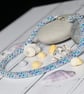 Blue, Aquamarine and Silver Netted Necklace - Image 1