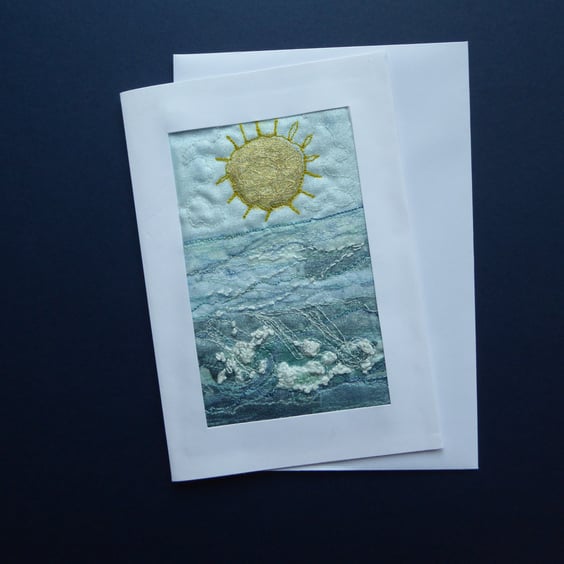 Individually Hand Crafted Textile Blank Card