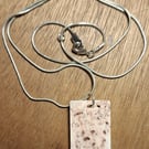 Pretty Pink Eco-Friendly Resin Pendant, Recycled Necklace