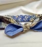 Sleep Mask Gift Set, Blue Batik Scrunchie, Headband, Perfectly Imperfect - Image 3