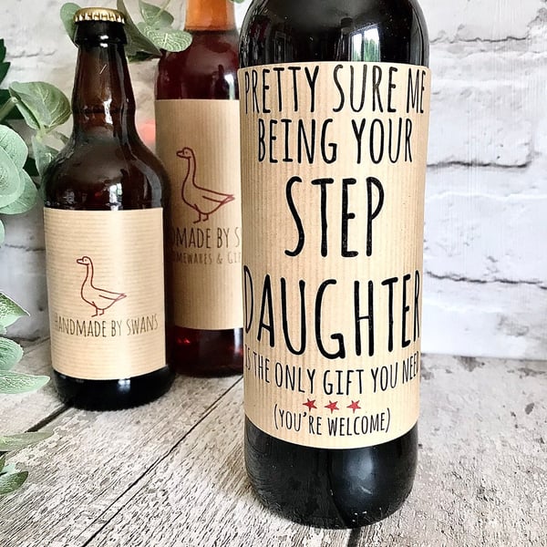 Funny step dad birthday gift, Funny gift from step daughter, step dad birthday w