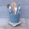 Cutlery and utensil drainer toothbrush holder pottery handmade  