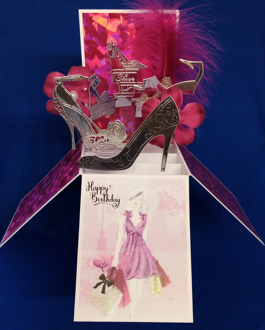 Ladies Birthday Card with Handbags and Shoes