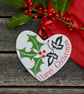 Personalised Holly and Ivy Heart - Hand Painted - Image 4