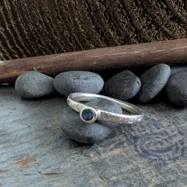 Sterling Silver Topaz Rings: Handmade using Traditional Silversmith Tools