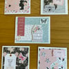 Cards. Set of five handmade decoupage greetings cards