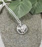 Sterling Silver Pebble Necklace with Bluebells - Image 2