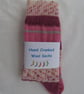 Hand-cranked Knitted Ribbed Wool Socks Size 4 to 5 - Image 5