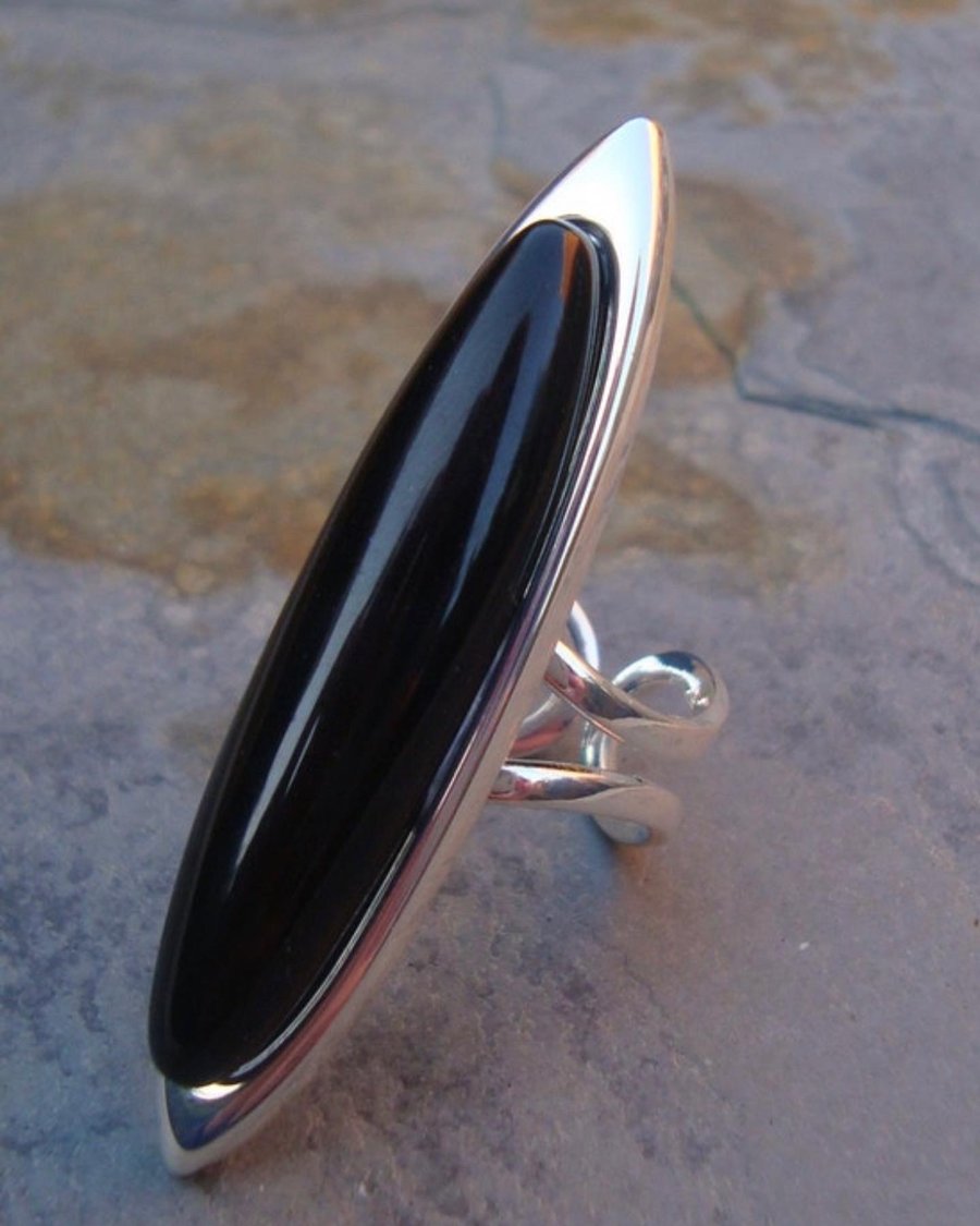 Black Onyx Statement Ring