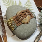 Wrapped rock & worry stone: meditation aid, cabinet of curiosities idea.