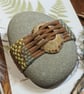 Wrapped rock & worry stone: meditation aid, cabinet of curiosities idea.