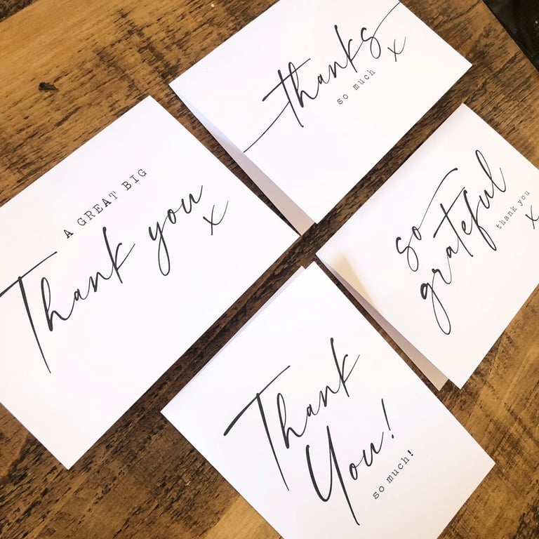 THANK YOU card packs