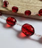 Garnet Glow Faceted Acrylic Beaded Necklace - Image 7