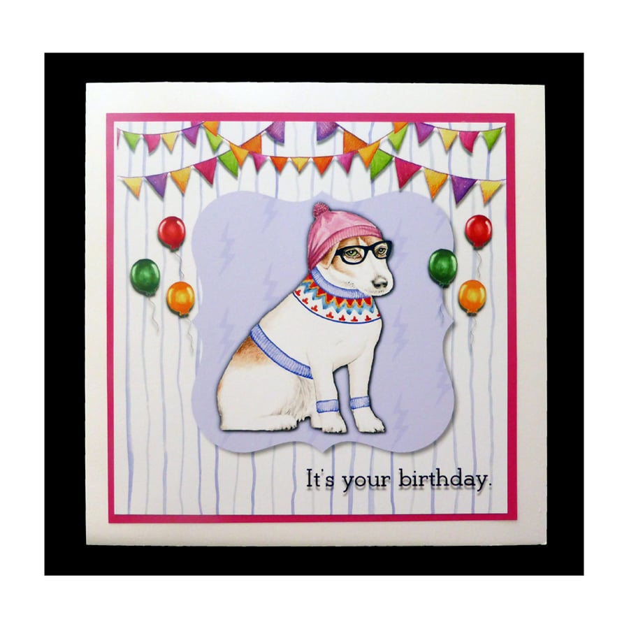 Dog in Jumper Happy Birthday (HB10770