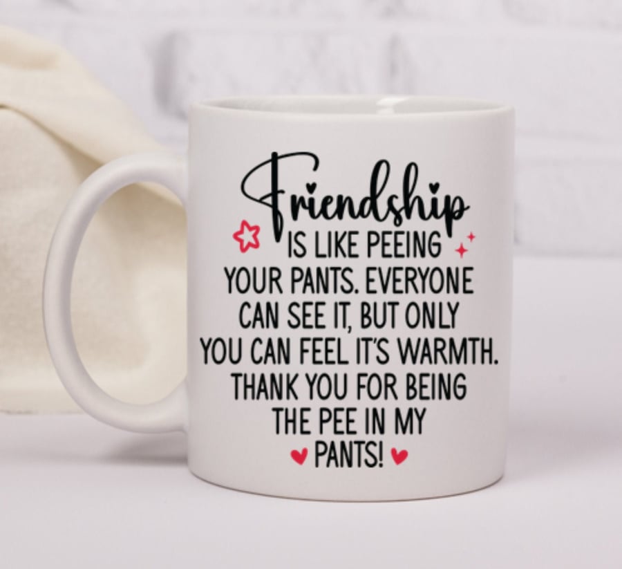 Personalised Coffee mug funny friendship quote mug great gift for Now in 3 sizes