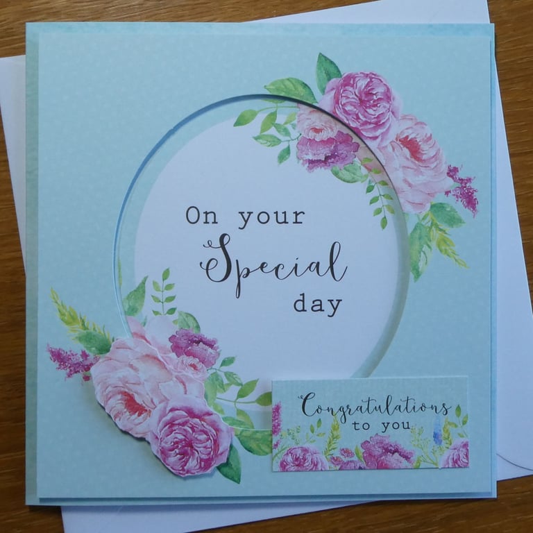 On Your Special Day - Congratulations Card - Birthday, Retirement, Anniversary 