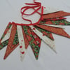  Christmas Bunting 2.82 Metres 17 flags in alternating sizes