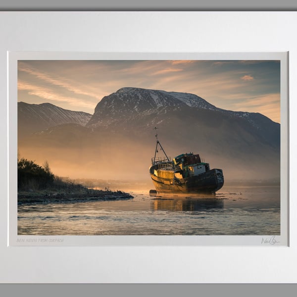 Ben Nevis from Corpach Scotland - A3 (50x40cm) Unframed Print