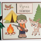 Hunting trip birthday guest book, deer, duck hunting, cabin in the woods book