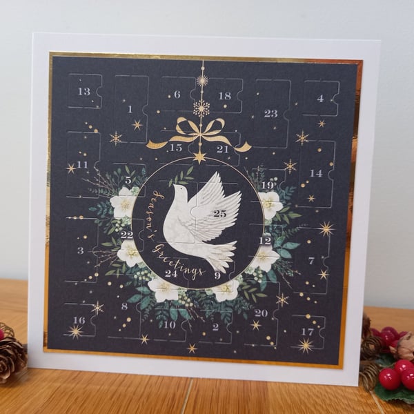 New for 2026 Advent Calendar Style Christmas Card - Season's Greetings
