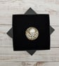 Scottish thistle embroidered tweed brooch - Image 1