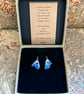 Handmade Ceramic Earrings One of a Kind Sterling Silver Eco Friendly Gifts - Image 8