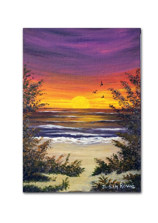 Original Painting - "Sunset" 7x5"