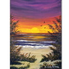 Original Painting - "Sunset" 7x5"