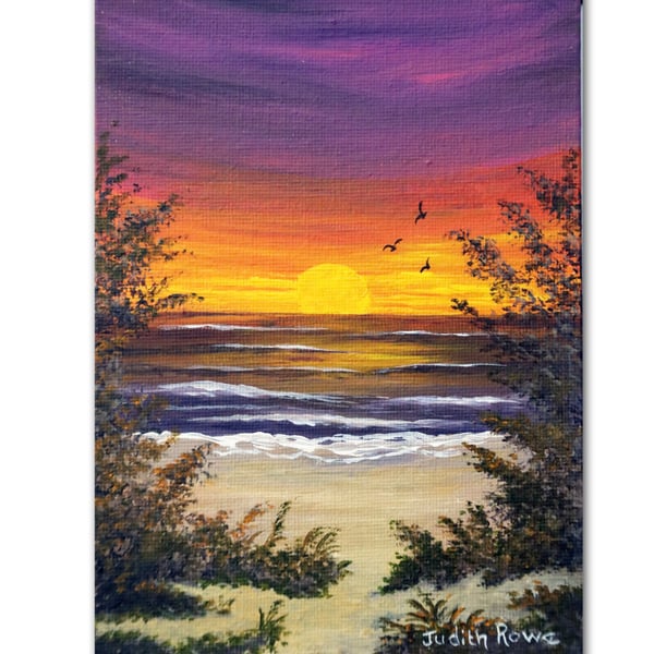 Original Painting - "Sunset" 7x5"