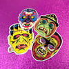 Vintage Halloween Masks Set Of 4 Stickers 
