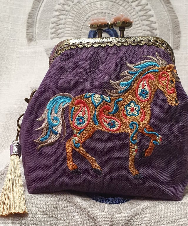The Flower Power Horse Coin Purse