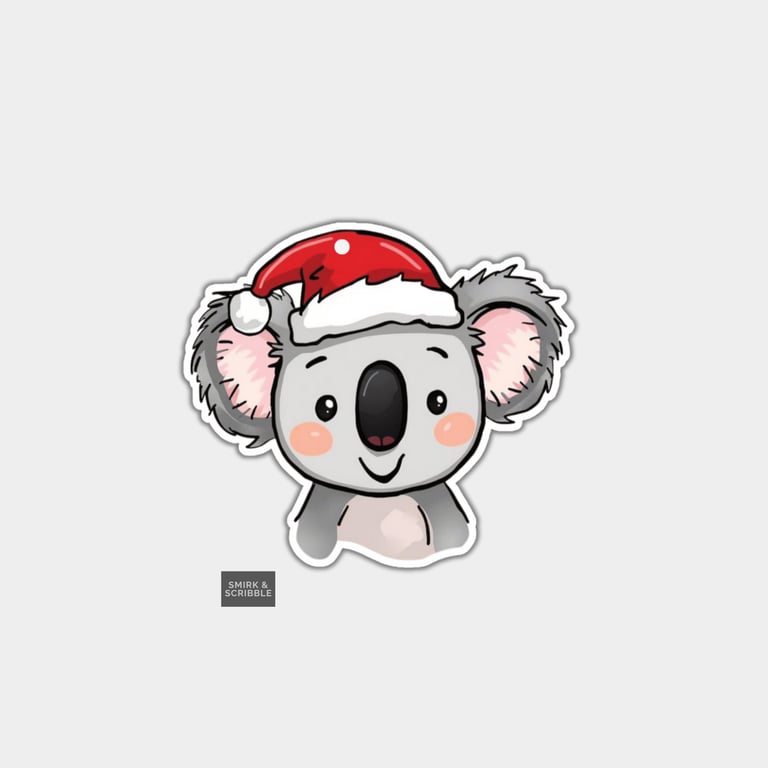 Funny Christmas Gift Tags For Adults, 6pk - Cute Happy Koala